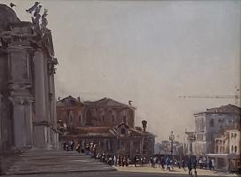 Friedel Anderson, Santa Maria della Salute, 2003, OelPlatte, 28x38 cm
